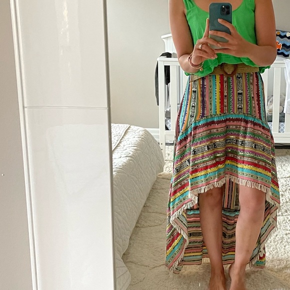 Go Ammos Asymmetric High Low Skirt SZ S-L - Picture 6 of 10